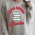 Never Enough Books Book Lover Librarian Teacher Premium Tri-Blend Raglan Sleeve Sweatshirt Heather Forest