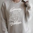 My Evening Is All Booked Cute Witch Book Lover Halloween Raglan Sleeve Sweatshirt Heather Forest