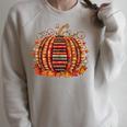 Fall Book Pumpkin Autumn Retro Reading Teacher Books Lover Raglan Sleeve Sweatshirt Heather Forest