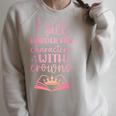 I Fall For The Characters WCrowns Fantasy Book Lover Tee Premium Tri-Blend Raglan Sleeve Sweatshirt Heather Forest