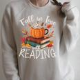 Fall In Love With Reading Autumn Librarian Cute Book Lover Raglan Sleeve Sweatshirt Heather Forest