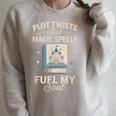 Fantasy Book Club Reader Quote Plot Twists Magic Spells Raglan Sleeve Sweatshirt Heather Forest Fantasy Book Club Reader Quote Plot Twists Magic Spells Raglan Sleeve Sweatshirt Heather Forest