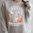 Fantasy Books Lover Bookish Fun Tee Book Club Dragon Reader Raglan Sleeve Sweatshirt Heather Forest