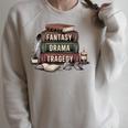 Fantasy Drama Tragedy Gothic Book Lover Bookworm Raglan Sleeve Sweatshirt Heather Forest