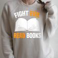 Fight Evil Read Books Raglan Sleeve Sweatshirt Heather Forest Fight Evil Read Books Raglan Sleeve Sweatshirt Heather Forest