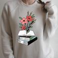 Floral Book Reader Fan For Reading Flower Books With Blooms Raglan Sleeve Sweatshirt Heather Forest Floral Book Reader Fan For Reading Flower Books With Blooms Raglan Sleeve Sweatshirt Heather Forest