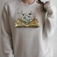 Floral Book Reading Books Flowers Growing From Book Raglan Sleeve Sweatshirt Heather Forest Floral Book Reading Books Flowers Growing From Book Raglan Sleeve Sweatshirt Heather Forest