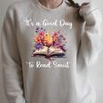 Floral Book Smut Slut Read Smutty Books Fuck Off I'm Reading Raglan Sleeve Sweatshirt Heather Forest
