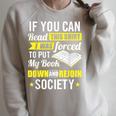 I Was Forced To Put My Book Down Book Lover Reading Small Raglan Sleeve Sweatshirt Heather Forest