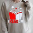 Freadom I Read Banned Books Banned Books Week Librarian Raglan Sleeve Sweatshirt Heather Forest Freadom I Read Banned Books Banned Books Week Librarian Raglan Sleeve Sweatshirt Heather Forest