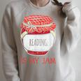 Fun Cute Book Lover Reading For Men Women Girls Kids Raglan Sleeve Sweatshirt Heather Forest