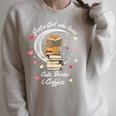 Only a Girl The Cat Books Raglan Sleeve Sweatshirt Heather Forest