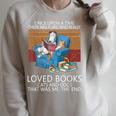 A Girl Who Loves Books Cats And Dogs Cat Book Reading Raglan Sleeve Sweatshirt Heather Forest