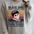 Girl Owl That's What I Do Read Books Raglan Sleeve Sweatshirt Heather Forest