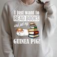 Girls & Boys Read Books And Pet My Guinea Pig Lover Raglan Sleeve Sweatshirt Heather Forest