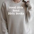 Good Girls Read Dirty Books ShirtSmut Hot Girls Read Smutt Premium Tri-Blend Raglan Sleeve Sweatshirt Heather Forest