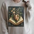 Gothic Dark Academia Botanical Anatomical Heart Vintage Book Raglan Sleeve Sweatshirt Heather Forest Gothic Dark Academia Botanical Anatomical Heart Vintage Book Raglan Sleeve Sweatshirt Heather Forest