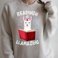 Graduation Cute Animal Llama Reading Book Nerds Bookworm Raglan Sleeve Sweatshirt Heather Forest Graduation Cute Animal Llama Reading Book Nerds Bookworm Raglan Sleeve Sweatshirt Heather Forest