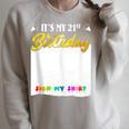 Guestbook My 21st Birthday Sign My Shirt Birthday Party Raglan Sleeve Sweatshirt Heather Forest