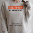Guestbook Alternative 49th Birthday Decorations For Him Her Raglan Sleeve Sweatshirt Heather Forest
