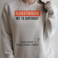 Guestbook Alternative 78th Birthday Decorations For Him Her Raglan Sleeve Sweatshirt Heather Forest