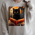 Halloween Cat Reading Books Spooky Cat Reader Teachers For Men Women Kids Raglan Sleeve Sweatshirt Heather Forest Halloween Cat Reading Books Spooky Cat Reader Teachers For Men Women Kids Raglan Sleeve Sweatshirt Heather Forest
