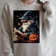 Halloween Girls Boys Wizard Book Pumpkin Kids Halloween Raglan Sleeve Sweatshirt Heather Forest