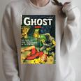 Halloween Horror Vintage Monster Comic Book Retro Scary Raglan Sleeve Sweatshirt Heather Forest