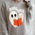 Halloween Teacher Library Ghost Books Men Women Kids Raglan Sleeve Sweatshirt Heather Forest Halloween Teacher Library Ghost Books Men Women Kids Raglan Sleeve Sweatshirt Heather Forest
