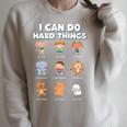 I Can Do Hard Things Children's Book Characters Raglan Sleeve Sweatshirt Heather Forest