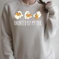 Haunted By My TBR Ghosts Reading Halloween Books Raglan Sleeve Sweatshirt Heather Forest Haunted By My TBR Ghosts Reading Halloween Books Raglan Sleeve Sweatshirt Heather Forest