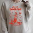 Hawaii Phrasebook 50s Tiki Style Raglan Sleeve Sweatshirt Heather Forest