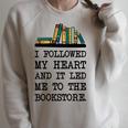 My Heart Led Me To The Bookstore Book Lover Reading Raglan Sleeve Sweatshirt Heather Forest My Heart Led Me To The Bookstore Book Lover Reading Raglan Sleeve Sweatshirt Heather Forest