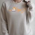 Heartbeat Corgi Reading Book Raglan Sleeve Sweatshirt Heather Forest Heartbeat Corgi Reading Book Raglan Sleeve Sweatshirt Heather Forest