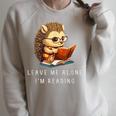 Hedgehog Book Lover Leave Me Alone I'm Reading Girls Raglan Sleeve Sweatshirt Heather Forest Hedgehog Book Lover Leave Me Alone I'm Reading Girls Raglan Sleeve Sweatshirt Heather Forest