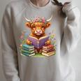 Highland Cow Book Floral Bookworm Librarian Cute Easter Day Raglan Sleeve Sweatshirt Heather Forest Highland Cow Book Floral Bookworm Librarian Cute Easter Day Raglan Sleeve Sweatshirt Heather Forest