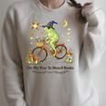 ON My Way To Hoard Books Cute Frog For Book Lovers Raglan Sleeve Sweatshirt Heather Forest ON My Way To Hoard Books Cute Frog For Book Lovers Raglan Sleeve Sweatshirt Heather Forest