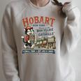 Hobart NY Book Village Of Catskills Vintage Mascot Logo Raglan Sleeve Sweatshirt Heather Forest