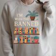 I'm With The Banned Books Reading Raglan Sleeve Sweatshirt Heather Forest I'm With The Banned Books Reading Raglan Sleeve Sweatshirt Heather Forest
