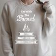 I'm With The Banned Read Banned Books Bookworm Raglan Sleeve Sweatshirt Heather Forest I'm With The Banned Read Banned Books Bookworm Raglan Sleeve Sweatshirt Heather Forest