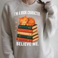 I'm A Book Character Believe Me Cat Reader Bookworm Raglan Sleeve Sweatshirt Heather Forest I'm A Book Character Believe Me Cat Reader Bookworm Raglan Sleeve Sweatshirt Heather Forest