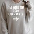 I’m With The Book Character Halloween Couple Costume Raglan Sleeve Sweatshirt Heather Forest I’m With The Book Character Halloween Couple Costume Raglan Sleeve Sweatshirt Heather Forest