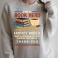 I'm a Book Nerd Book Lover Book Reader Raglan Sleeve Sweatshirt Heather Forest