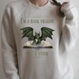 I'm A Dragon Not A Worm Book Raglan Sleeve Sweatshirt Heather Forest