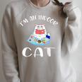 I'm An Indoor Cat I Drink Coffee Read Books Play Games Raglan Sleeve Sweatshirt Heather Forest