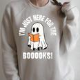 I'm Just Here For The Books Read More Boooks Halloween Raglan Sleeve Sweatshirt Heather Forest