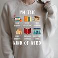 I'm The Kind Of Nerd Book Reading Raglan Sleeve Sweatshirt Heather Forest