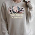 I’m Not Perverted I’m Just Italian In Comic Books Raglan Sleeve Sweatshirt Heather Forest