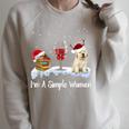 I'm Simple Woman Books Wine Golden Retriever Dog Lover Xmas Raglan Sleeve Sweatshirt Heather Forest