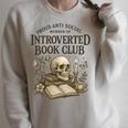 Introverted Book Club Member Anti Social Reader Premium Tri-Blend Raglan Sleeve Sweatshirt Heather Forest